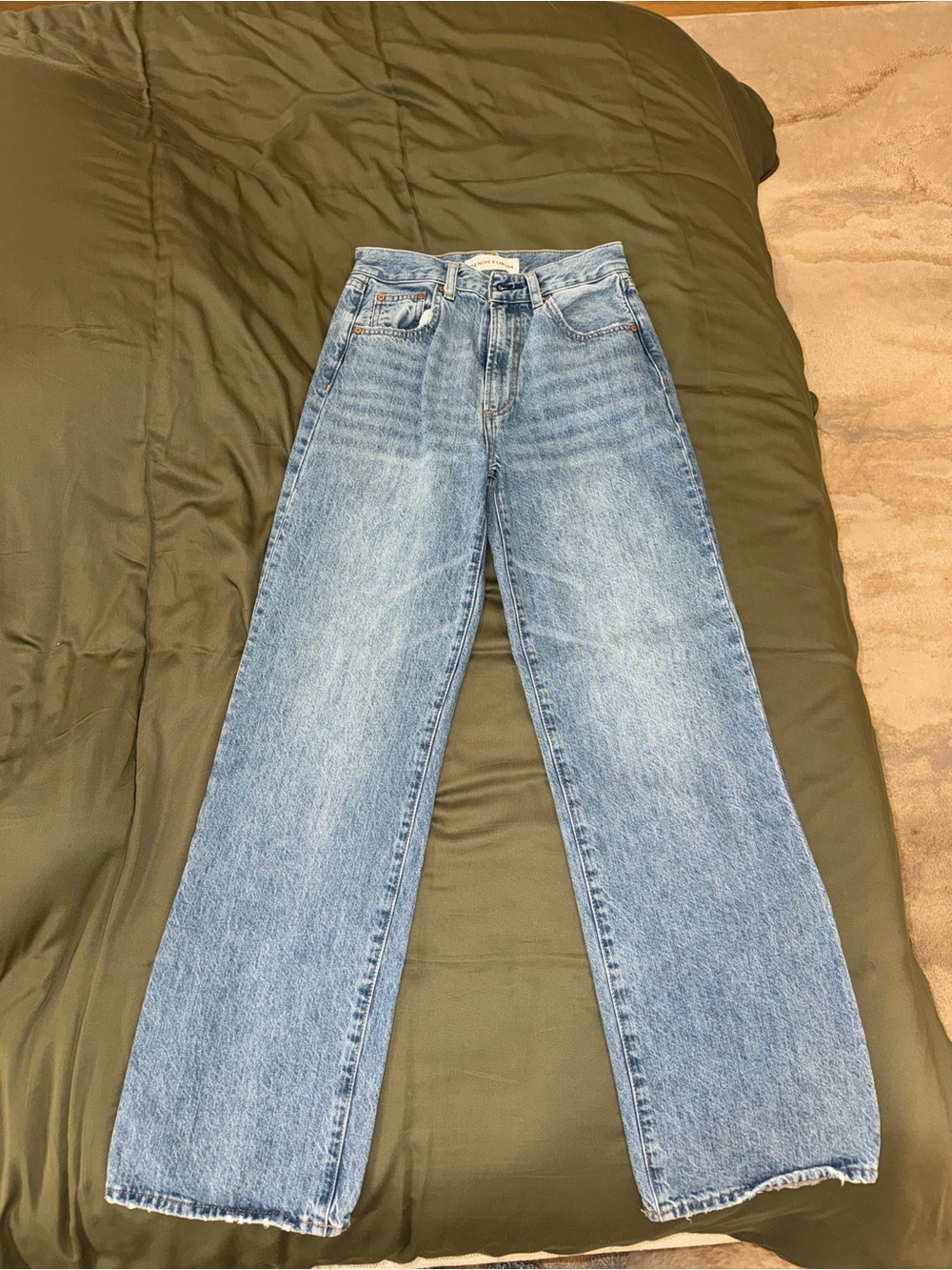 Denim Forum Light Blue Wide-Leg Jeans
